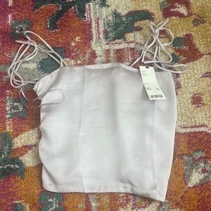 Urban outfitters tie satin top